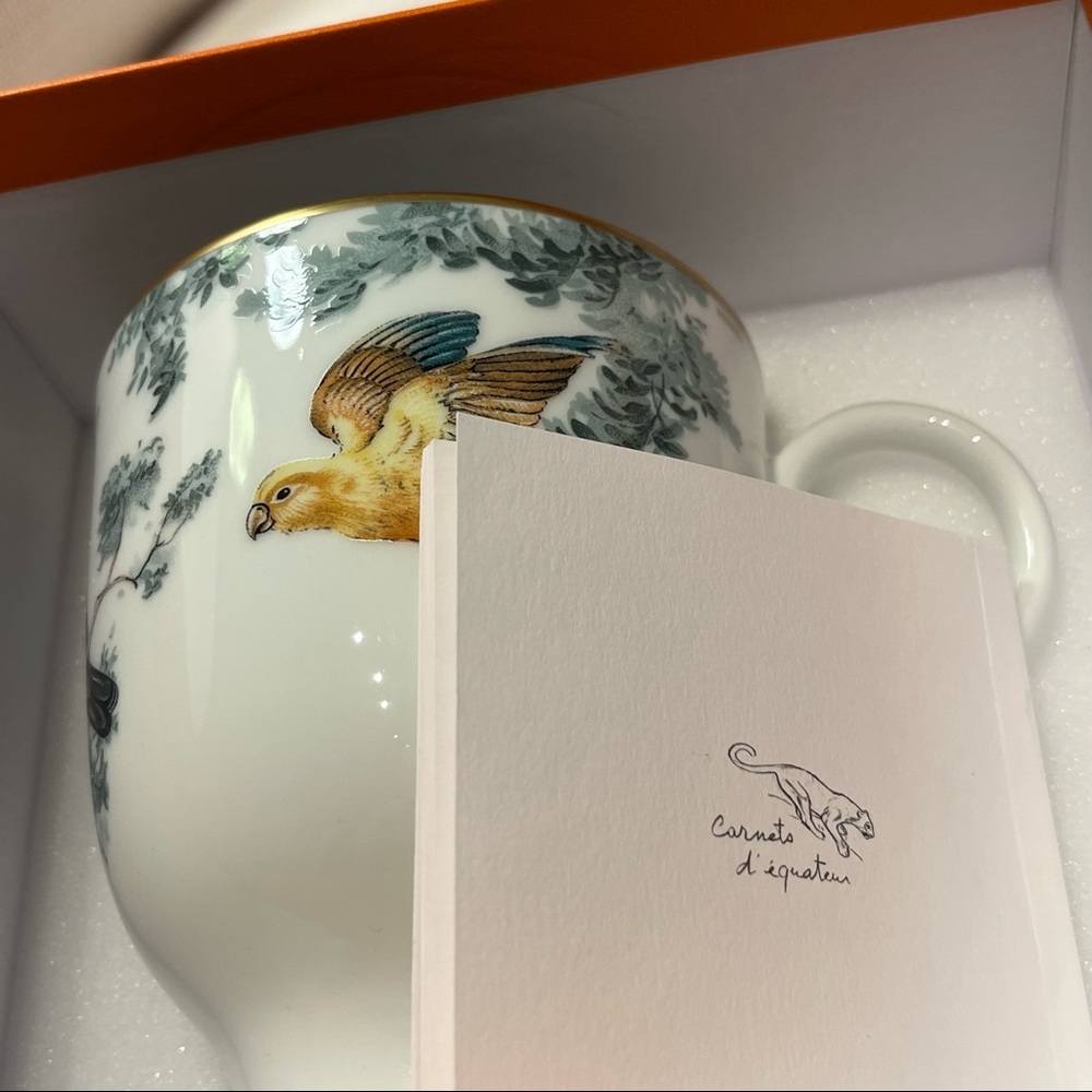 NEW Hermes Carnets d’Equateur Bird Porcelain Mug 14oz - Picture 8 of 10